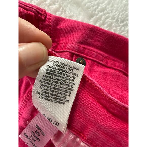 Lucky Brand Women Sweet N Crop Denim Size 8/29 Hot Pink Straight Jeans Colorful - Picture 8 of 10